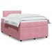Pat box spring cu saltea, roz, 120x200 cm, catifea - WALTI WALTI