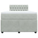 Pat continental cu saltea, gri deschis, 120x200 cm, catifea - WALTI WALTI