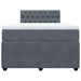 Pat box spring cu saltea, gri închis, 120x200 cm, catifea - WALTI WALTI