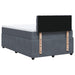 Pat box spring cu saltea, gri închis, 120x200 cm, catifea - WALTI WALTI