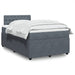 Pat box spring cu saltea, gri închis, 120x200 cm, catifea - WALTI WALTI