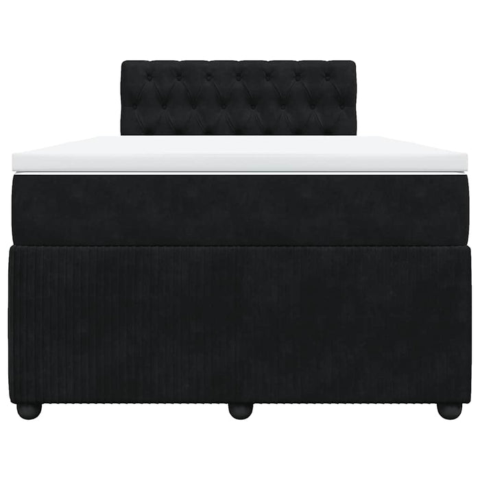 Pat box spring cu saltea, negru, 120x200 cm, catifea - WALTI WALTI