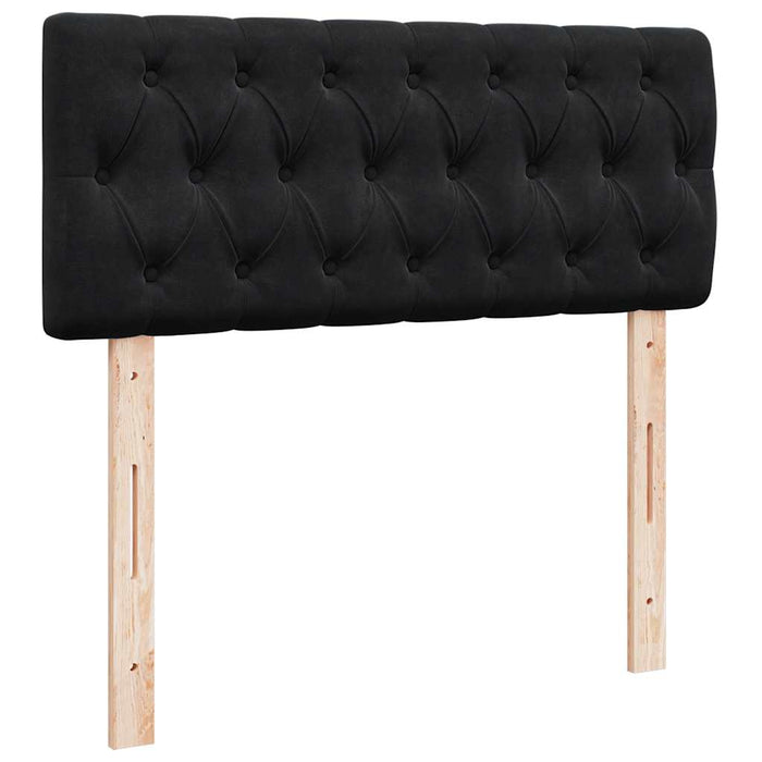 Pat box spring cu saltea, negru, 120x200 cm, catifea - WALTI WALTI