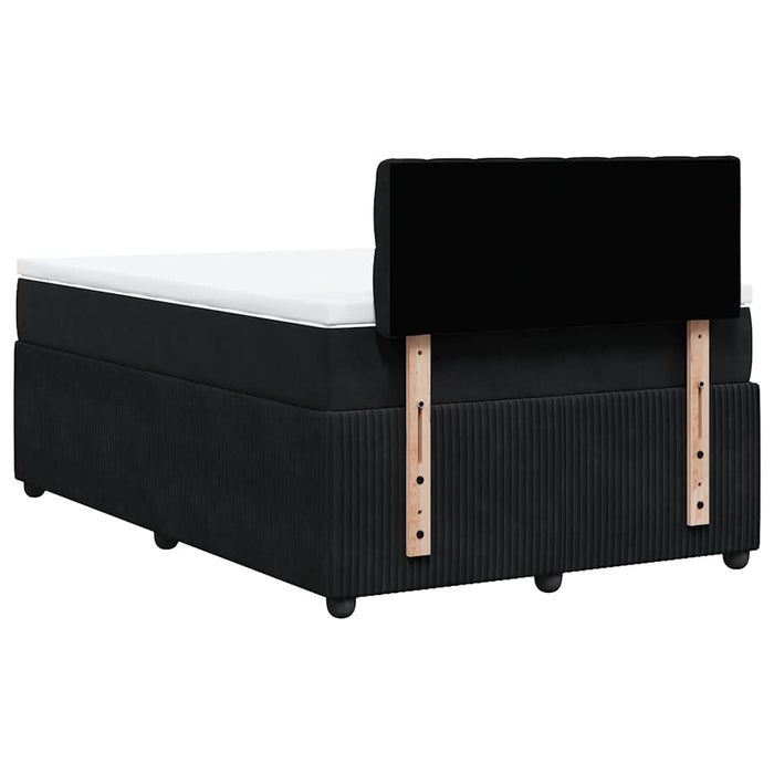 Pat box spring cu saltea, negru, 120x200 cm, catifea - WALTI WALTI