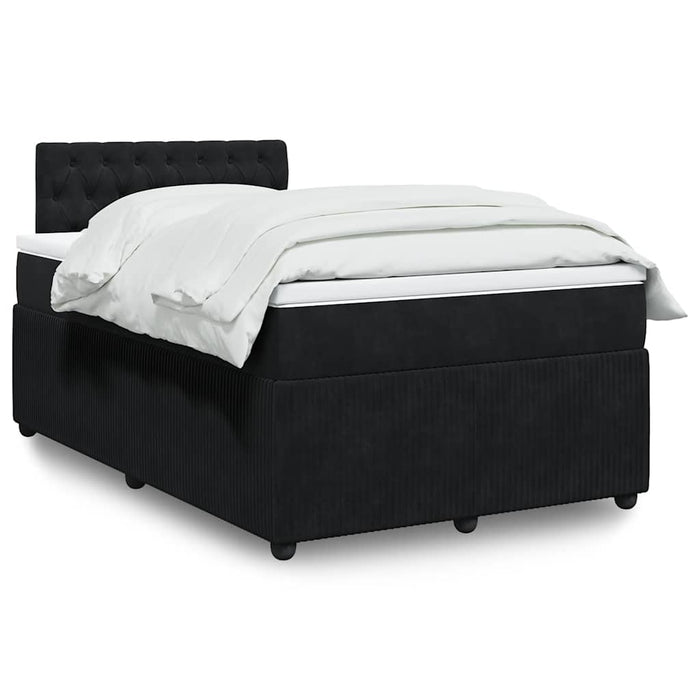 Pat box spring cu saltea, negru, 120x200 cm, catifea - WALTI WALTI