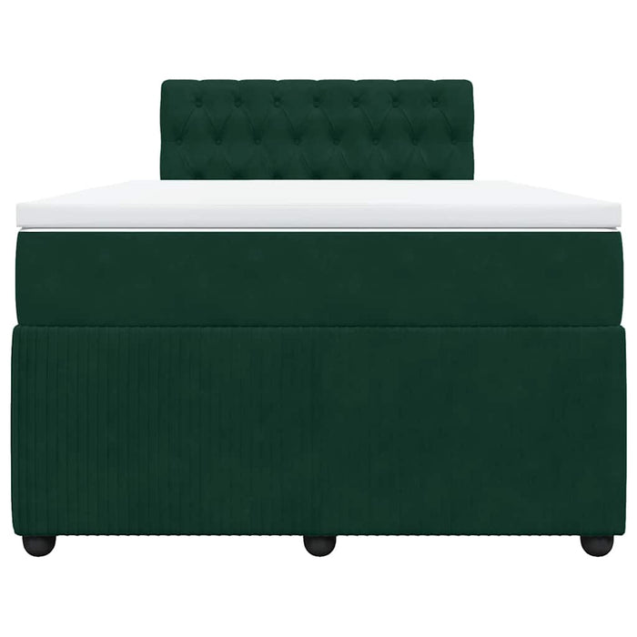Pat box spring cu saltea, verde închis, 120x200 cm, catifea - WALTI WALTI