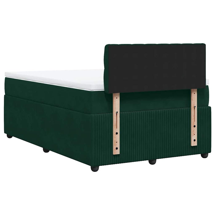 Pat box spring cu saltea, verde închis, 120x200 cm, catifea - WALTI WALTI