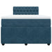 Pat box spring cu saltea, albastru, 120x200 cm, catifea - WALTI WALTI