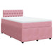 Pat box spring cu saltea, roz, 120x200 cm, catifea - WALTI WALTI