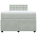 Pat continental cu saltea, gri deschis, 120x200 cm, catifea - WALTI WALTI