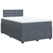 Pat box spring cu saltea, gri închis, 120x200 cm, catifea - WALTI WALTI