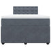 Pat box spring cu saltea, gri închis, 120x200 cm, catifea - WALTI WALTI