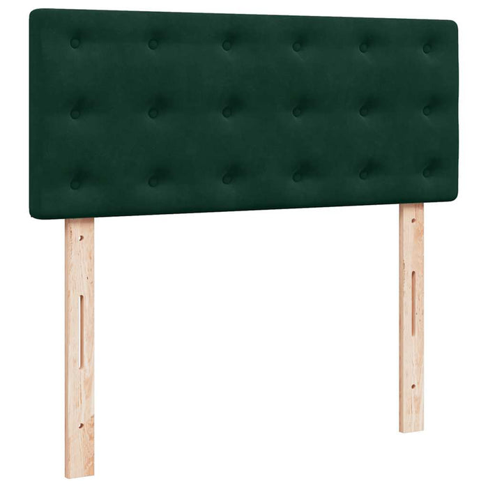 Pat box spring cu saltea, verde închis, 120x200 cm, catifea - WALTI WALTI