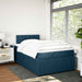 Pat box spring cu saltea, albastru, 120x200 cm, catifea - WALTI WALTI