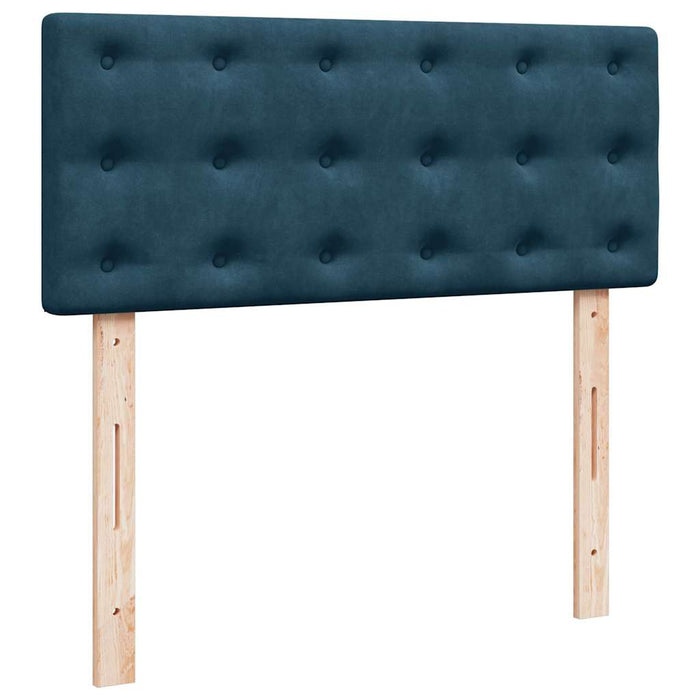 Pat box spring cu saltea, albastru, 120x200 cm, catifea - WALTI WALTI