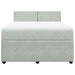 Pat box spring cu saltea, gri deschis, 140x190 cm, catifea - WALTI WALTI
