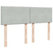 Pat box spring cu saltea, gri deschis, 140x190 cm, catifea - WALTI WALTI