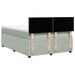 Pat box spring cu saltea, gri deschis, 140x190 cm, catifea - WALTI WALTI