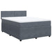 Pat box spring cu saltea, gri închis, 140x190 cm, catifea - WALTI WALTI