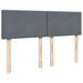 Pat box spring cu saltea, gri închis, 140x190 cm, catifea - WALTI WALTI