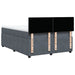 Pat box spring cu saltea, gri închis, 140x190 cm, catifea - WALTI WALTI