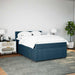 Pat box spring cu saltea, albastru, 140x190 cm, catifea - WALTI WALTI