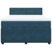 Pat box spring cu saltea, albastru, 140x190 cm, catifea - WALTI WALTI