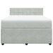 Pat box spring cu saltea, gri deschis, 140x190 cm, catifea - WALTI WALTI