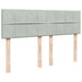 Pat box spring cu saltea, gri deschis, 140x190 cm, catifea - WALTI WALTI