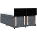 Pat box spring cu saltea, gri închis, 140x190 cm, catifea - WALTI WALTI