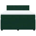 Pat box spring cu saltea, verde închis, 140x190 cm, catifea - WALTI WALTI