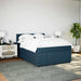 Pat box spring cu saltea, albastru, 140x190 cm, catifea - WALTI WALTI