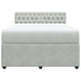 Pat box spring cu saltea, gri deschis, 140x190 cm, catifea - WALTI WALTI