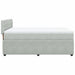 Pat box spring cu saltea, gri deschis, 140x190 cm, catifea - WALTI WALTI