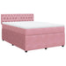 Pat box spring cu saltea, roz, 140x190 cm, catifea - WALTI WALTI