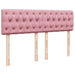 Pat box spring cu saltea, roz, 140x190 cm, catifea - WALTI WALTI