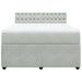 Pat box spring cu saltea, gri deschis, 140x190 cm, catifea - WALTI WALTI