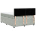 Pat box spring cu saltea, gri deschis, 140x190 cm, catifea - WALTI WALTI