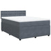Pat box spring cu saltea, gri închis, 140x190 cm, catifea - WALTI WALTI