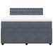 Pat box spring cu saltea, gri închis, 140x190 cm, catifea - WALTI WALTI