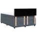 Pat box spring cu saltea, gri închis, 140x190 cm, catifea - WALTI WALTI
