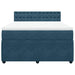 Pat box spring cu saltea, albastru, 140x190 cm, catifea - WALTI WALTI