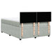 Pat box spring cu saltea, gri deschis, 140x200 cm, catifea - WALTI WALTI