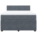 Pat box spring cu saltea, gri închis, 140x200 cm, catifea - WALTI WALTI