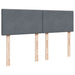 Pat box spring cu saltea, gri închis, 140x200 cm, catifea - WALTI WALTI