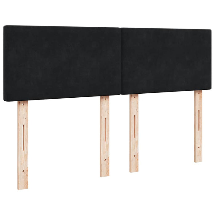 Pat box spring cu saltea, negru, 140x200 cm, catifea - WALTI WALTI