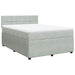 Pat box spring cu saltea, gri deschis, 140x200 cm, catifea - WALTI WALTI
