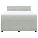 Pat box spring cu saltea, gri deschis, 140x200 cm, catifea - WALTI WALTI