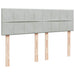 Pat box spring cu saltea, gri deschis, 140x200 cm, catifea - WALTI WALTI
