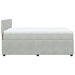 Pat box spring cu saltea, gri deschis, 140x200 cm, catifea - WALTI WALTI